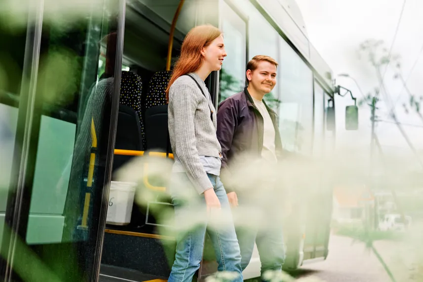 Går Av Bussen Foto Per Stian Johnsen